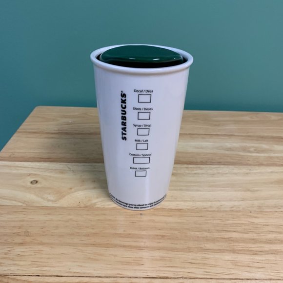 Starbucks Classic Reusable Coffee Tea Travel Tumbler Double Wall Ceramic Mug - Picture 3 of 7